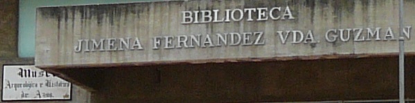 letrero biblioteca