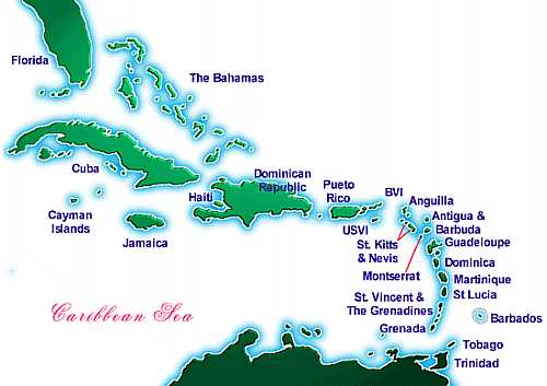 CLICK FOR A LARGER CARIBBEAN MAP
