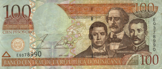 100 pesos nuevos, parte de delante