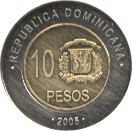 10 pesos, front side