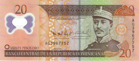 20 pesos de 2009, parte de delante