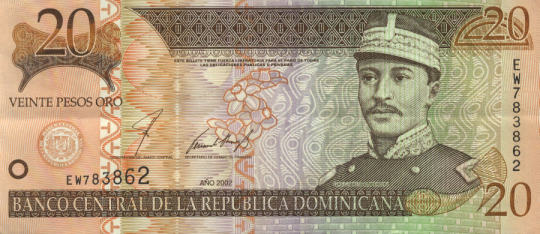 20 pesos nuevos, parte de delante