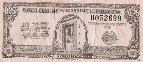 25 centavos, parte de delante