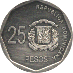 25 pesos, front side