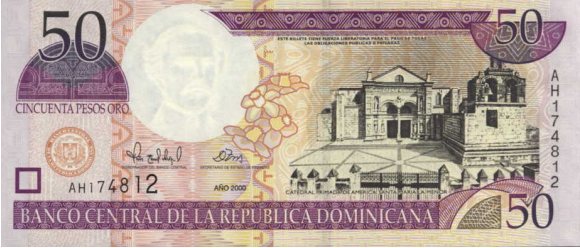 50 pesos, parte de delante