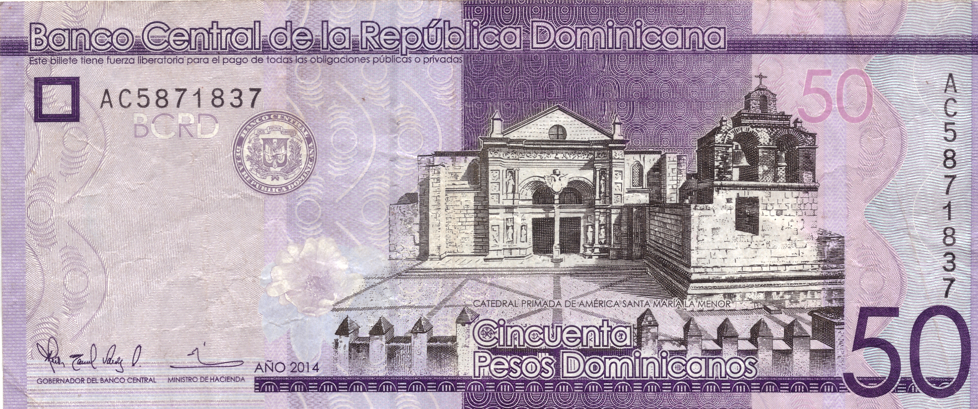 50 pesos, parte de delante, 2014