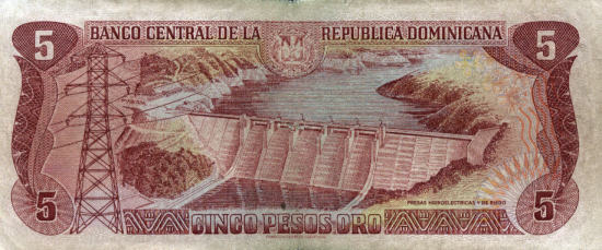 5 pesos, parte de atr�s